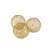 4" X 4" X 4" Gold Iron Wire Spheres Box Of 3 - Image 3