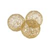 5" X 5" X 5" Gold Iron Wire Spheres Box Of 3