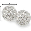 3" Silver Iron and Crystal Spheres Set Of 2 - Image 2
