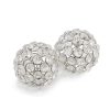 3" Silver Iron and Crystal Spheres Set Of 2 - Image 3