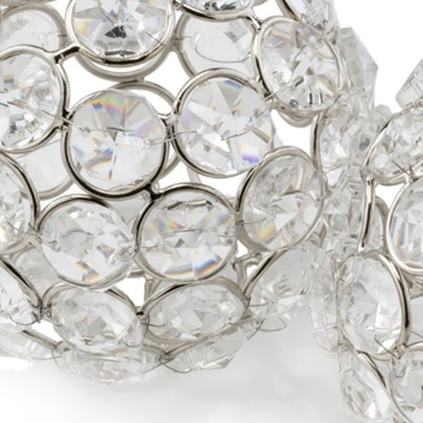 3" Silver Iron and Crystal Spheres Set Of 2 - Image 5