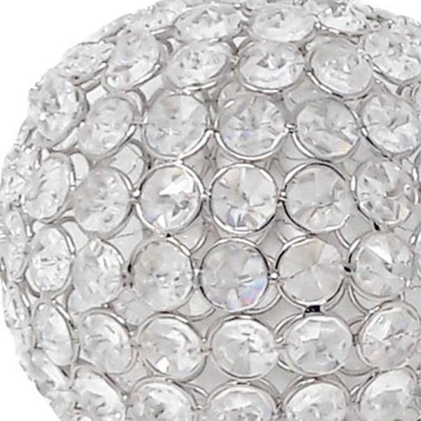 5" X 5" X 5" Silver Iron & Cristal Spheres Set Of 2 - Image 5