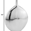 Mod Buffed Silver Long Neck Disc Vase - Image 2