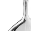 3" X 9" X 12" Silver Aluminum Meduim Long Neck Disc Vase - Image 5