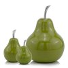 4.25" X 4.25" X 7" Green Aluminum Small Pear - Image 2