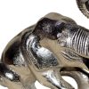 5" X 10" X 8" Silver Aluminum Resting Elephant - Image 5