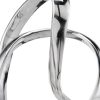 5.5" X 7.5" X 17.5" Silver and White Aluminum and Marble Abstract Sculpture - Image 5