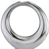 3" X 16" X 17" Silver Aluminum Ring Small Hoop Vase - Image 3