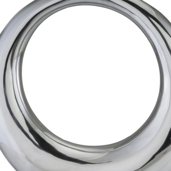 3" X 16" X 17" Silver Aluminum Ring Small Hoop Vase - Image 4