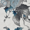 3' x 5' Ivory Blue Oversized Leaves Area Rug - Image 4