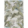 3' x 5' Ivory Tropical Leaves Area Rug - Image 2