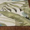 3' x 5' Ivory Tropical Leaves Area Rug - Image 3