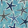 3' x 5' Blue Sand Dollar Indoor Outdoor Area Rug - Image 3