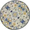5'x8' Ivory Hand Woven UV Treated Traditional Indoor Outdoor Area Rug - Image 2