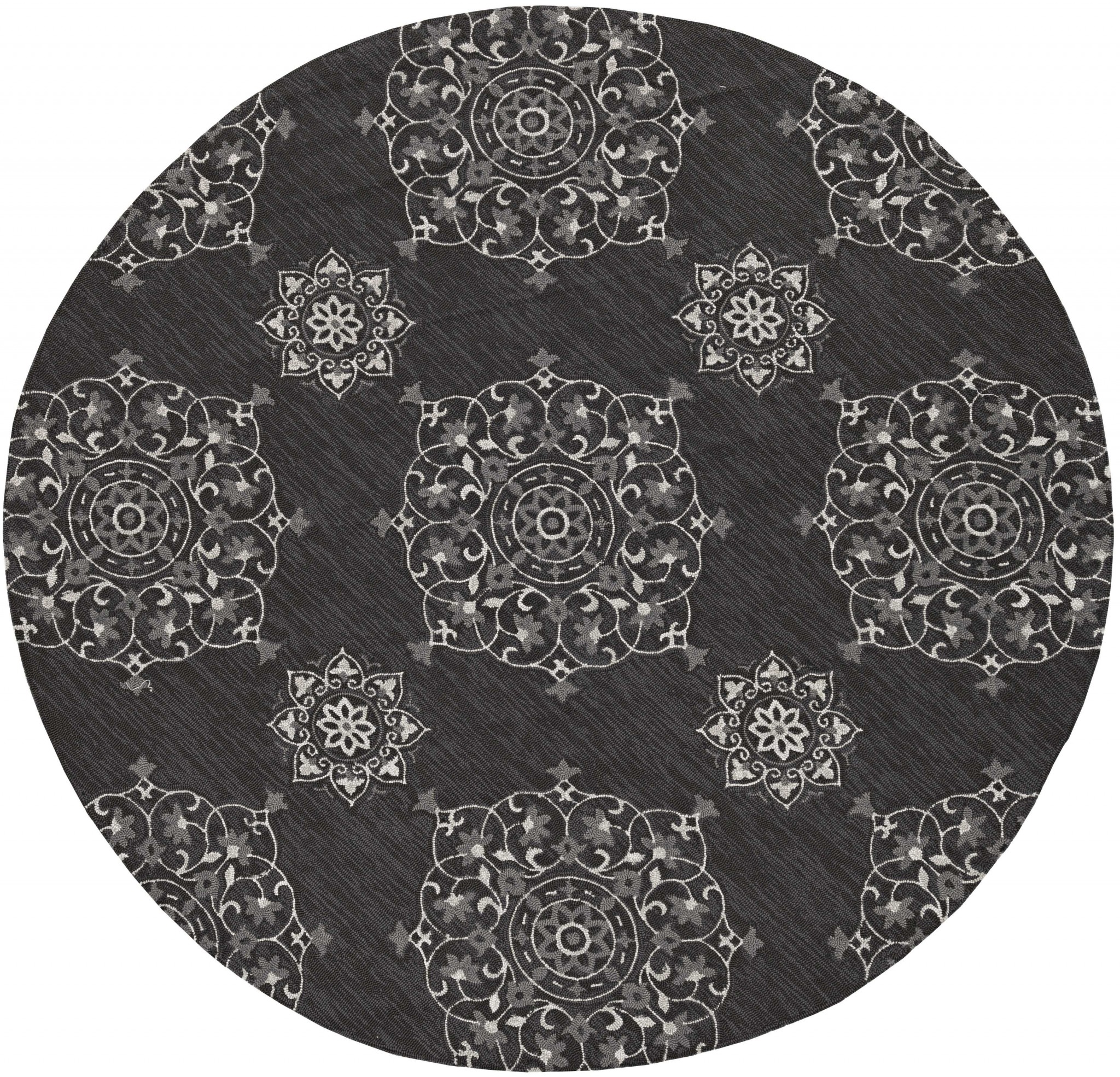 2' x 3' Charcoal Polypropylene Accent Rug - Image 4