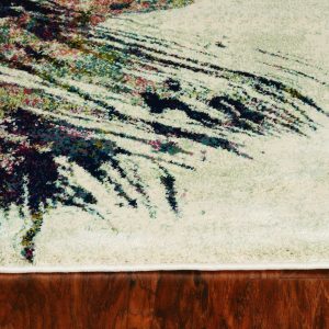 3'x5' Ivory Machine Woven Abstract Splatter Indoor Area Rug