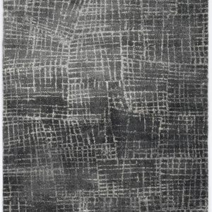 2' x 7' Grey Abstract Lines Runner Rug