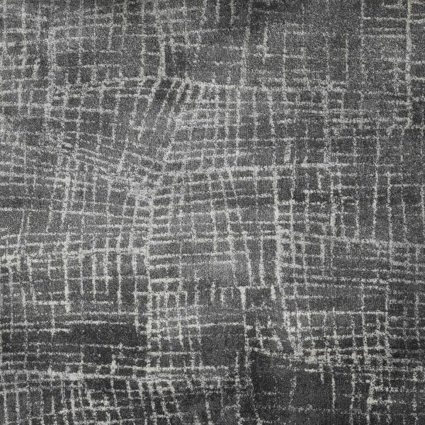 5'x8' Grey Machine Woven Abstract Scratch Indoor Area Rug - Image 2