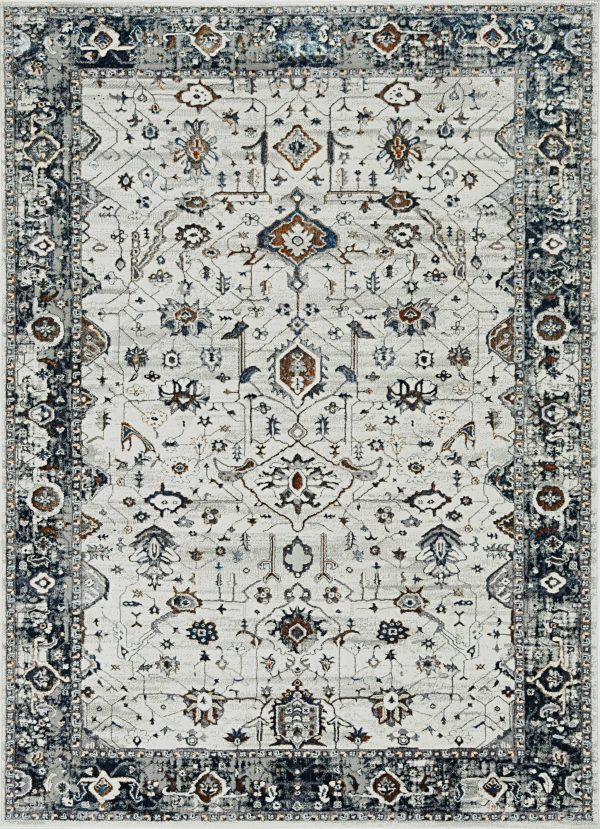 3' x 5' Ivory or Grey Bordered Area Rug - Image 3
