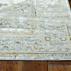 5' x 8' Grey Vintage Traditional Indoor Area Rug
