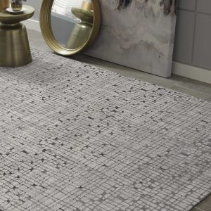 5' x 8' Grey Mosaic Indoor Area Rug