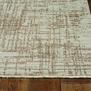 2' x 8' Natural Abstract Lines Runner Rug