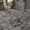 4' x 5' Grey Abstract Area Rug - Image 2