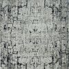 4'x6' Ivory Grey Machine Woven Shrank Abstract Industrial Style Indoor Area Rug - Image 4