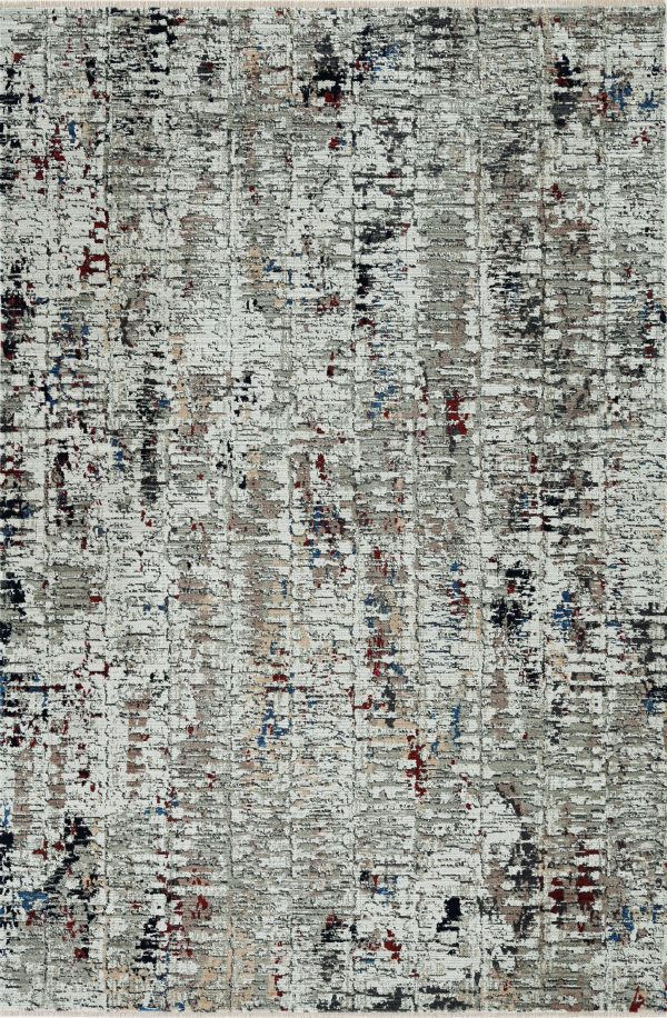 4' x 5' Beige or Grey Abstract Area Rug - Image 3