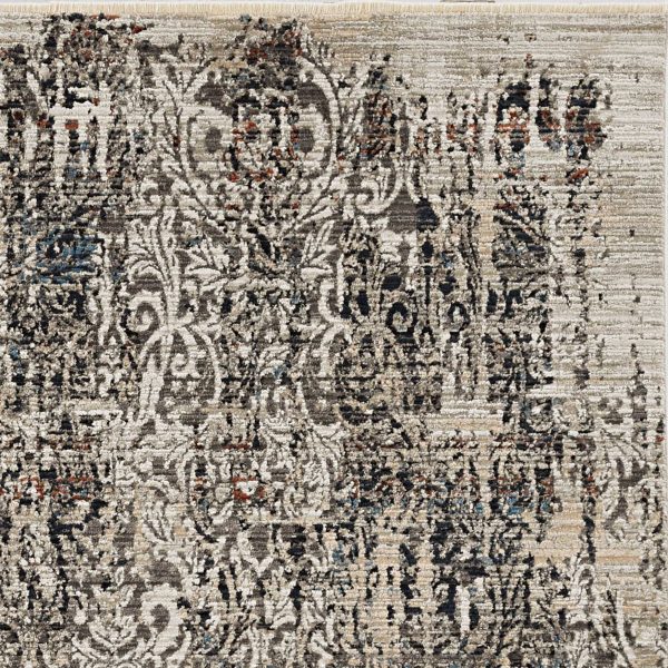 2' x 8' Grey Medallion Runner Rug - Image 3