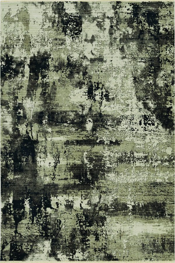 4' x 5' Ivory or Charcoal Abstract Area Rug - Image 3