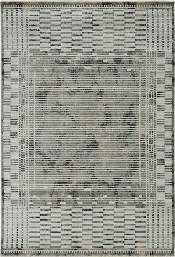 2' x 8' Natural Geometric Bars Runner Rug - Image 2