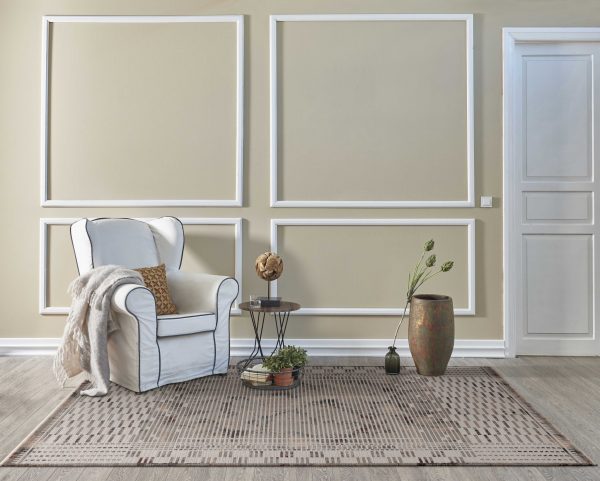 2' x 8' Natural Geometric Bars Runner Rug - Image 4