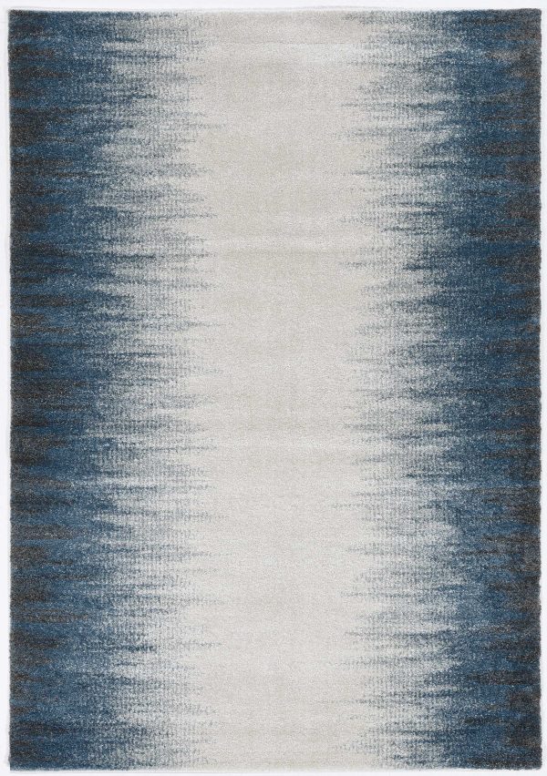 3' x 5'  Ivory Blue Gradient Area Rug - Image 2