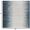 5' x 8' Ivory or Blue Gradient Bordered Indoor Area Rug - Image 2