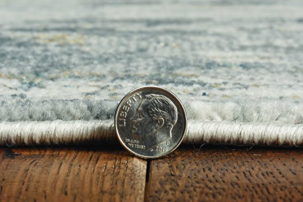 5' x 8' Grey Abstract Traditional Area Rug - Image 4