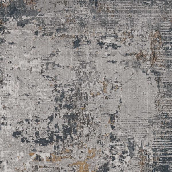 5' x 8' Grey Abstract Traditional Area Rug - Image 2