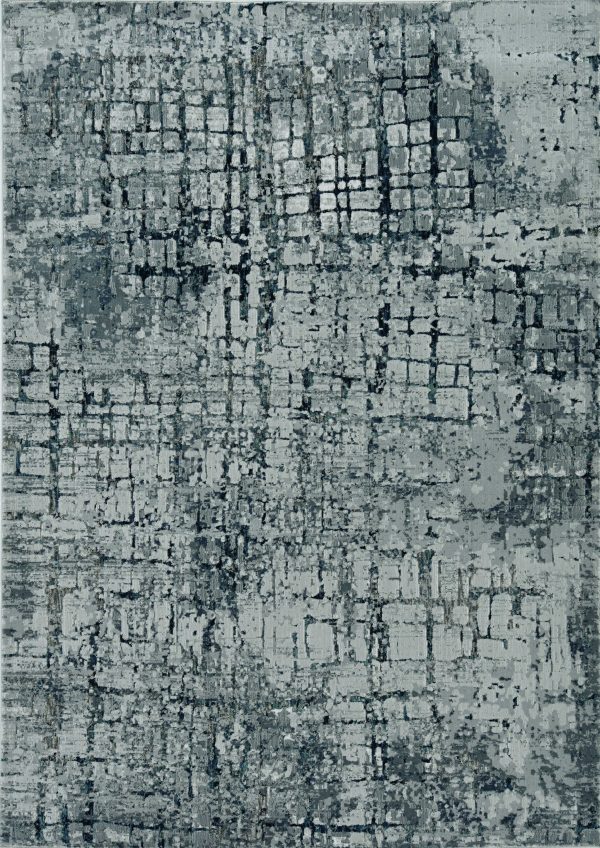 3' x 5' Ivory or Grey Polypropylene and Polyester Rug - Image 3