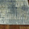 7' Ivory Grey Machine Woven Abstract Dots Indoor Runner Rug