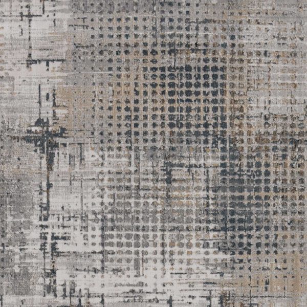 5' x 8' Grey Abstract Tile Area Rug - Image 2