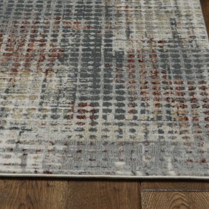 2' x 7' Grey or Brick Polypropylene and Polyester Runner Rug
