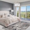 5' x 8' Grey or Teal Abstract Traditional Area Rug
