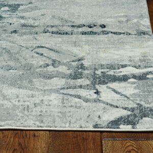 2' x 7' Grey Polypropylene and Polyester Runner Rug