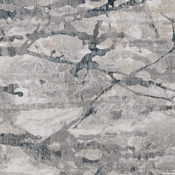 2' x 7' Grey Polypropylene and Polyester Runner Rug - Image 2
