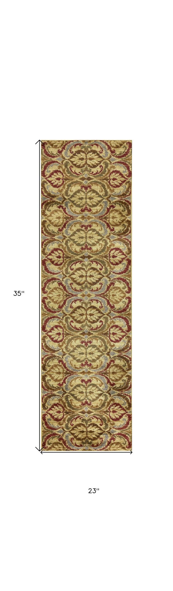 23 X 35 Gold Polypropylene Rug