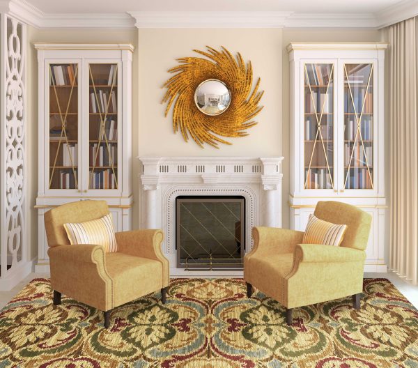 94" X 118" Gold Polypropylene Rug - Image 4