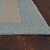 5' x 7' Spa Ivory Bordered Indoor Outdoor Area Rug