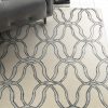 5'x7' Silver Ivory Hand Tufted Vermicular Indoor Area Rug