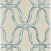 5'x7' Silver Ivory Hand Tufted Vermicular Indoor Area Rug - Image 4