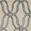 5'x7' Silver Ivory Hand Tufted Vermicular Indoor Area Rug - Image 5